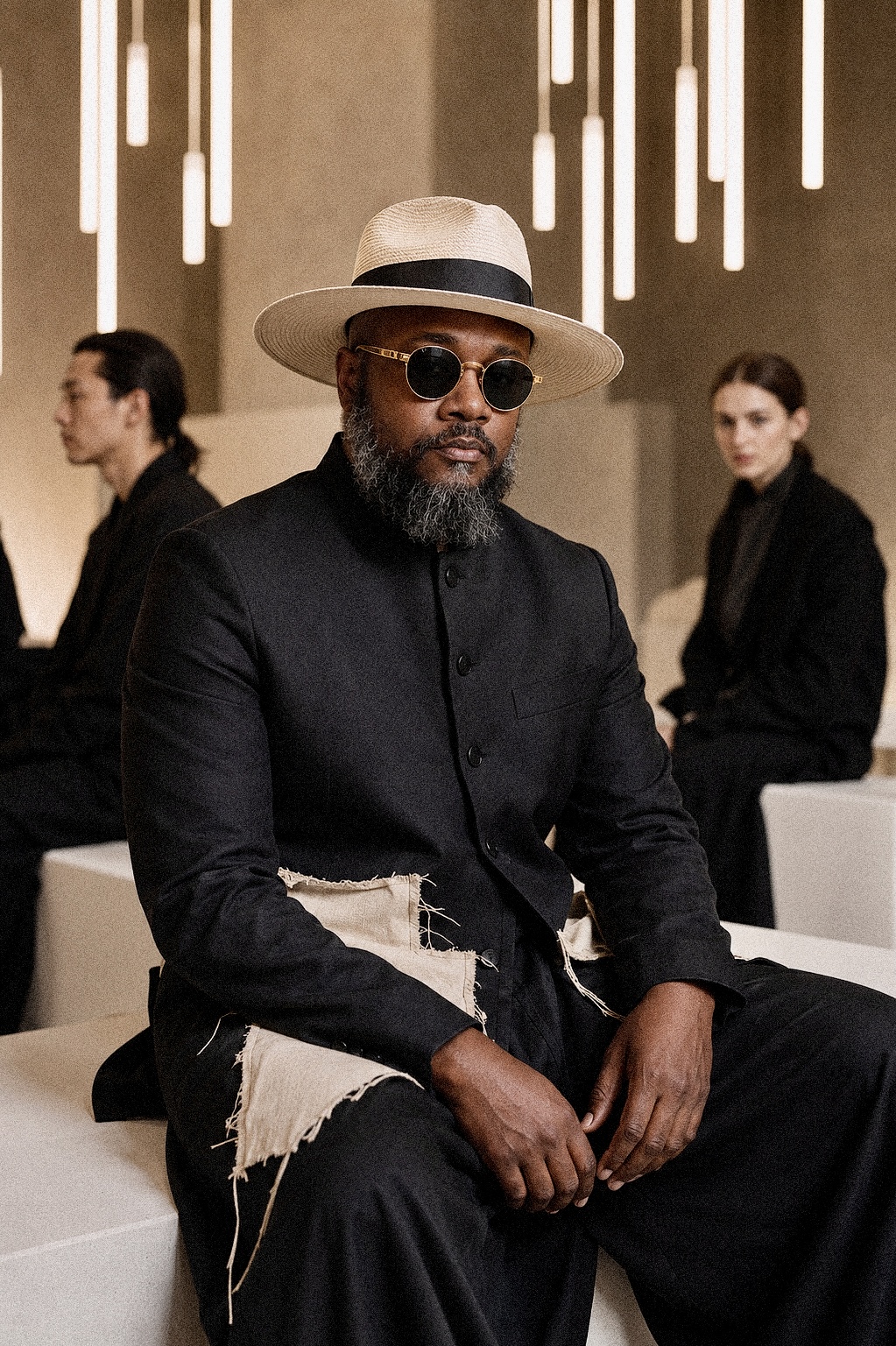 Daniel Watson seated portrait in an editorial studio